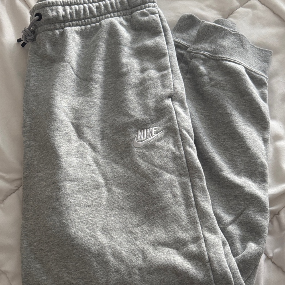 Nike Light Gray Fleece Joggers